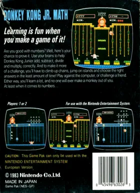 Donkey Kong Jr. no Sansuu Asobi (Japan) (GameCube Edition) box cover back